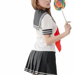 Anna Mu LINGERIECATS Sexy Black ? White School Girl Uniform Cosplay Costume Set (Free Sport Pant Gift) Costumes 8 Anna Mu LINGERIECATS Sexy Black ? White School Girl Uniform Cosplay Costume Set (Free Sport Pant Gift) Costumes