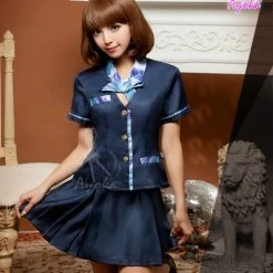 Anna Mu Lingeriecats Sexy Sweet Heart Flight Attendant Costume