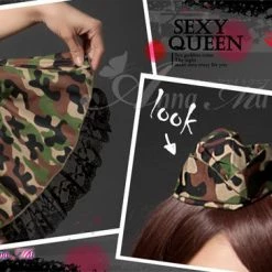 Anna Mu Lingeriecats Sexy Camouflage Amry Cosplay Costume Set Lingerie Set