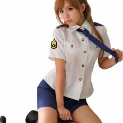 Anna Mu Lingerie Set LINGERIECATS Sexy Clear Sky Air Force Officer Cosplay Costume Set