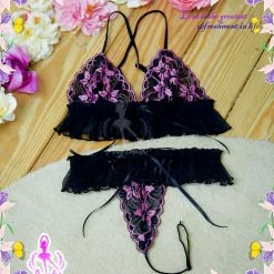 Anna Mu Delicate Lace Bikini Set Lingerie Set