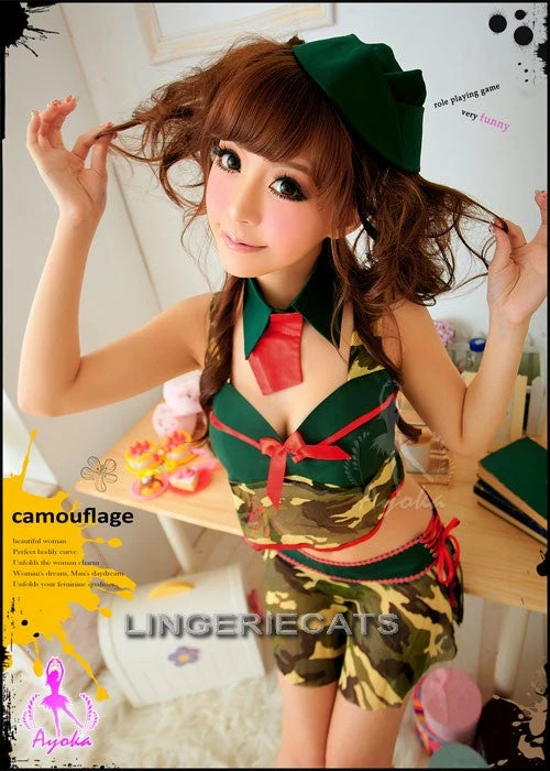 Anna Mu Sexy Army 3 Pieces Costume Costumes 3 Anna Mu Sexy Army 3 Pieces Costume Costumes