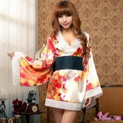 Anna Mu Lingerie Set Lingeriecats Sexy Luxury Japanese Pearl White Kimono Outfit Cosplay Costume Set