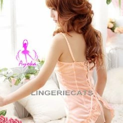 Anna Mu Lingeriecats Enchanting Bright Orange Rayon Chemise