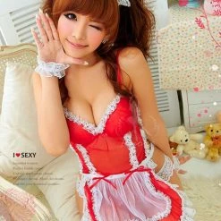 Anna Mu Costumes Sheer Maid 5Pcs Costume