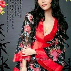 Anna Mu LINGERIECATS Brand Love Blossom Red And Black Kimono 2 Pcs Costume 14 Anna Mu LINGERIECATS Brand Love Blossom Red And Black Kimono 2 Pcs Costume