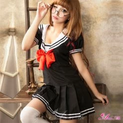 Anna Mu Lingerie Set Lingeriecats Sailor Style School Girl Uniform Cosplay Costume Set