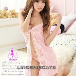 Anna Mu Glamorous Lace Rayon Chemise Set