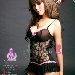 Anna Mu Lingeriecats Sexy Dot Bow Bewitching Corset Set Lingerie Set