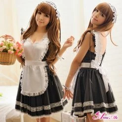 Anna Mu Lingeriecats Sexy Tender Chary Maid Outfit Cosplay Costume Set Lingerie Set
