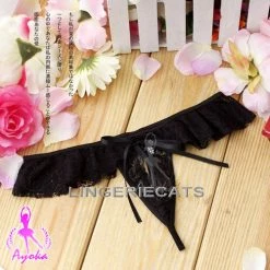 Anna Mu Flirtatious Black Corset Set Lingerie Set