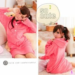 Anna Mu Chemise Lovely Hooded Pajama Dress 8 Anna Mu Chemise Lovely Hooded Pajama Dress