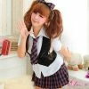 Anna Mu Lingeriecats Sexy Youthful Frisky School Daring Uniform Cosplay Costume Set