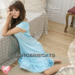 Anna Mu Romantic Ruffled Rayon Chemise