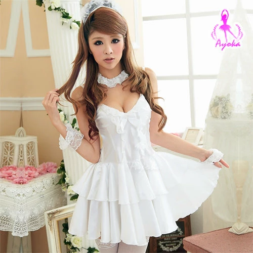 Anna Mu Lingeriecats Sexy Snow Bride 5 Pcs Costume 1 Anna Mu Lingeriecats Sexy Snow Bride 5 Pcs Costume