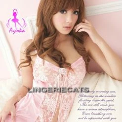 Anna Mu Glamorous Lace Rayon Chemise Set