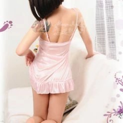 Wu Ya Pink Open-Front Babydoll Lingerie Dress