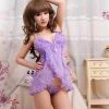 N/a Hot Sexy Open Front Purple Babydoll Lingerie
