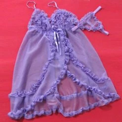N/a Hot Sexy Open Front Purple Babydoll Lingerie