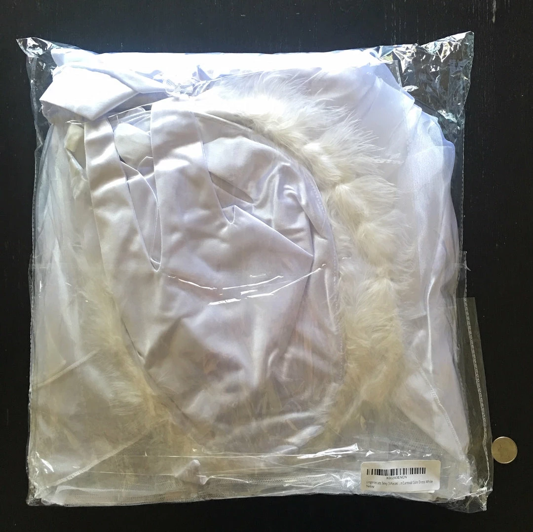 Lingeriecats Sexy 3 Pieces Angel Costume Halloween Cosplay Dress Women Carnival Cute Dress White … 7 Lingeriecats Sexy 3 Pieces Angel Costume Halloween Cosplay Dress Women Carnival Cute Dress White …