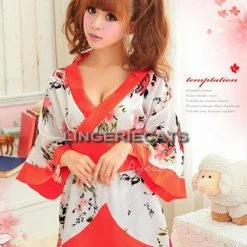 LingerieCats (Discn't) Blooming Kimono 2 Pcs Costume