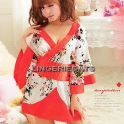 LingerieCats (Discn't) Blooming Kimono 2 Pcs Costume