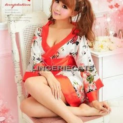 LingerieCats (Discn't) Blooming Kimono 2 Pcs Costume