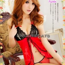 LingerieCats Babydoll Lingerie Lacy Open Cups Babydoll