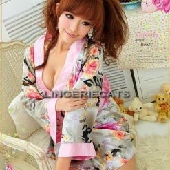 Anna Mu Colorful Kimono 2 Pcs Costume