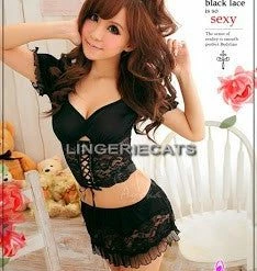LingerieCats Dainty Gal 3 Pcs Cami Set Lingerie Set