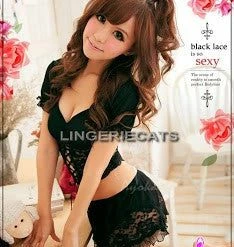 LingerieCats Dainty Gal 3 Pcs Cami Set Lingerie Set