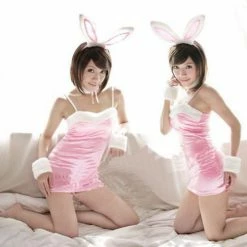 N/a Pink Sexy Dress Lingerie Costume Outfit Rabbit Girl Chemise