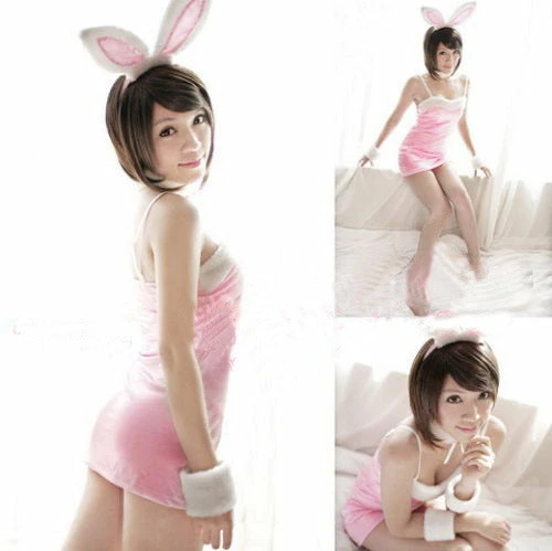 N/a Pink Sexy Dress Lingerie Costume Outfit Rabbit Girl Chemise 3 N/a Pink Sexy Dress Lingerie Costume Outfit Rabbit Girl Chemise
