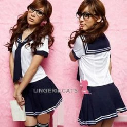 N/a Costumes Sexy & Cute School Girl Costume Lingerie Uniform