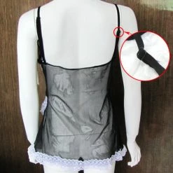 N/a Sexy Black Maid Babydoll Costumes Lingerie Dress+G-string Babydoll Lingerie