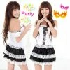 N/a Chemise White French Maid Clubwear Costume Dress