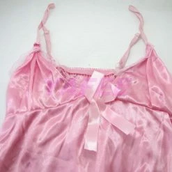 N/a Cute And Sexy Pink Satin Babydoll Lingerie 9 N/a Cute And Sexy Pink Satin Babydoll Lingerie