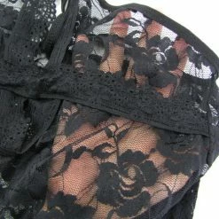 N/a Elegant Mesh Black Babydoll Lingerie Dress