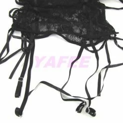 N/a Flirty Black Lace Babydoll Lingerie G-String