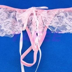 N/a Flirty Pink Lace Babydoll Lingerie G-String
