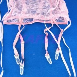 N/a Flirty Pink Lace Babydoll Lingerie G-String