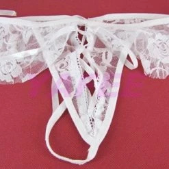 N/a Flirty White Lace Babydoll Lingerie G-String