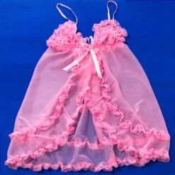 N/a Hot Sexy Open Front Pink Babydoll Lingerie