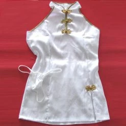 N/a Chemise Hot White Backless Clubwear Short Dress