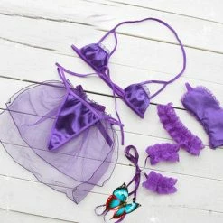 N/a Kinky Pink 5 Pieces Bikini Lingerie Set