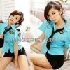 Wu Ya Sexy Police 2 Piece Blue Costume Outfit