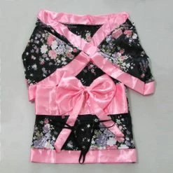 N/a Sexy Black Japanese Kimono Style Lingerie Robe