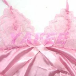 N/a Sexy & Cute Pink Satin Babydoll Lingerie