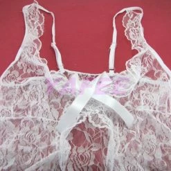 N/a Sexy Mesh Lace White Babydoll Lingerie