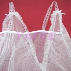 N/a Sexy Lace See-Through White Babydoll Lingerie